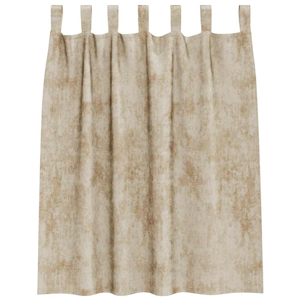 Velvet Curtains with Curtains 2 pcs Cream 140 x 140 cm Velvet