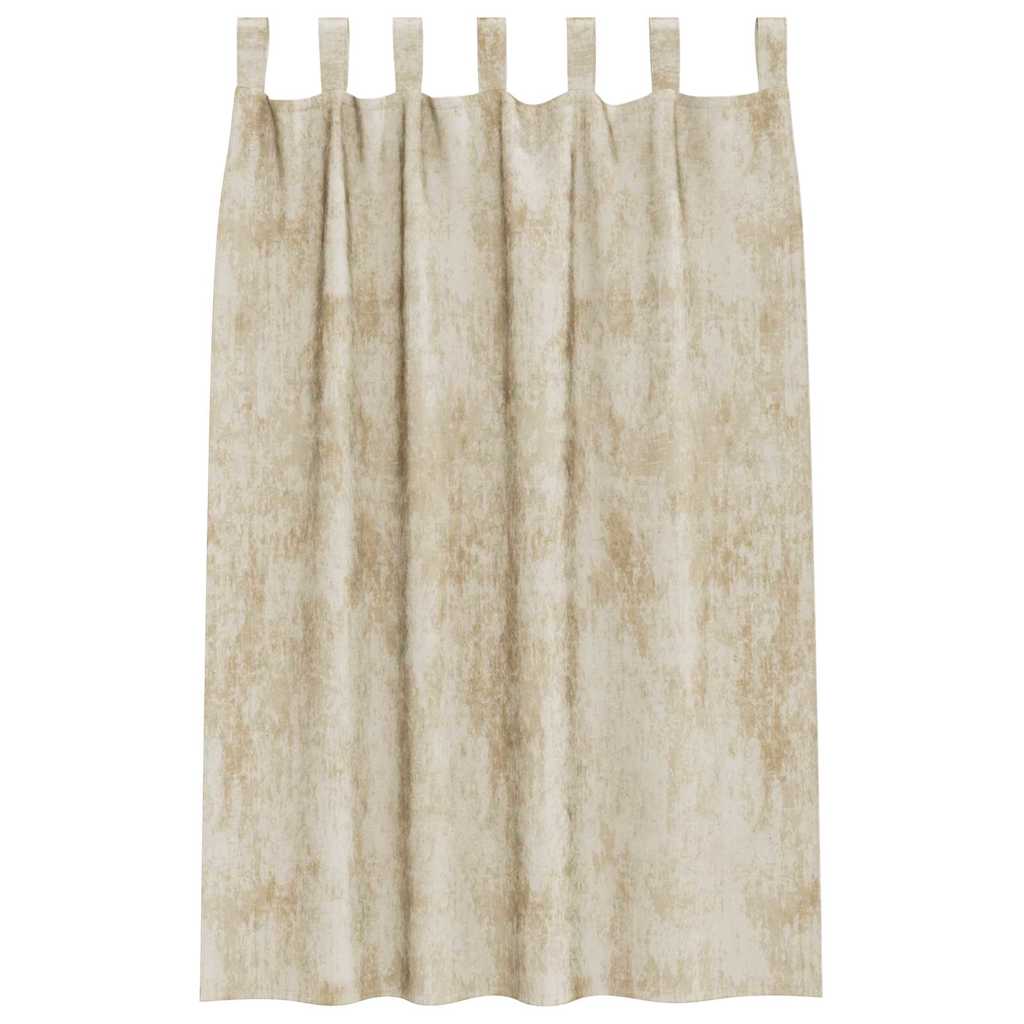 Velvet Curtains with Curtains 2 pcs Cream 175 x 140 cm Velvet