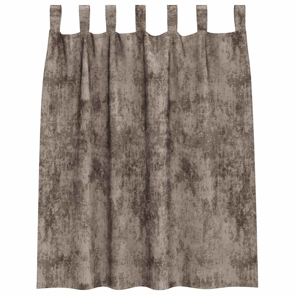 Velvet Curtains 2 pcs Cappuccino 140 x 140 cm Velvet