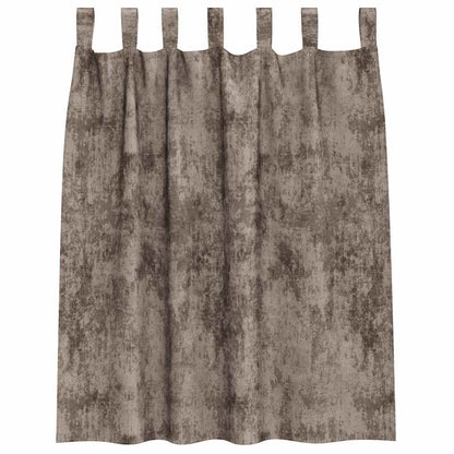 Velvet Curtains 2 pcs Cappuccino 140 x 140 cm Velvet