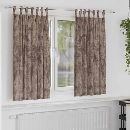 Velvet Curtains 2 pcs Cappuccino 175 x 140 cm Velvet
