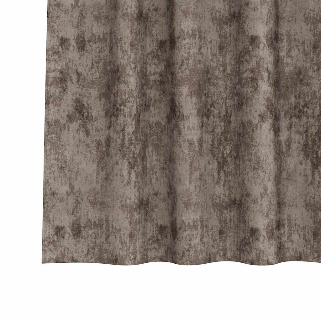 Velvet Curtains 2 pcs Cappuccino 225 x 140 cm Velvet