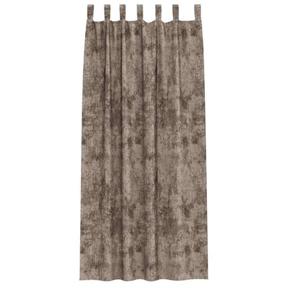 Velvet Curtains 2 pcs Cappuccino 225 x 140 cm Velvet