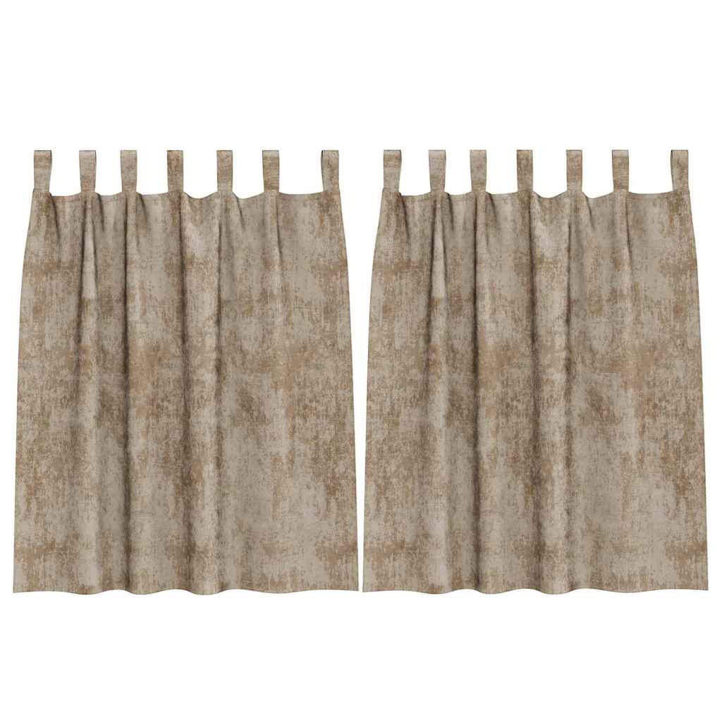 Velvet Curtains 2 pcs Champagne 140 x 140 cm Velvet