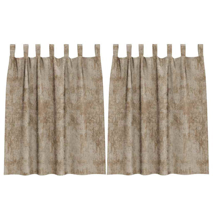 Velvet Curtains 2 pcs Champagne 140 x 140 cm Velvet