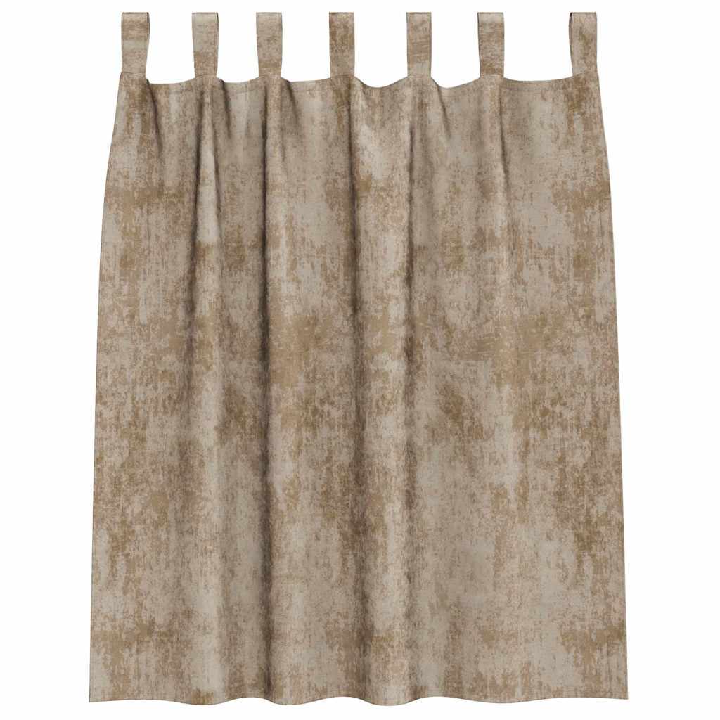 Velvet Curtains 2 pcs Champagne 140 x 140 cm Velvet