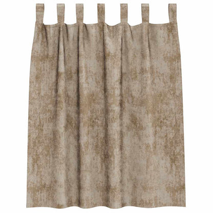 Velvet Curtains 2 pcs Champagne 140 x 140 cm Velvet