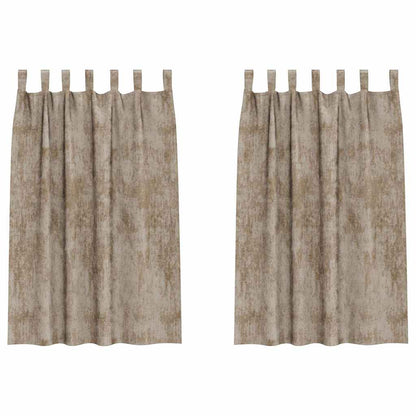 Velvet Curtains 2 pcs Champagne 175 x 140 cm Velvet