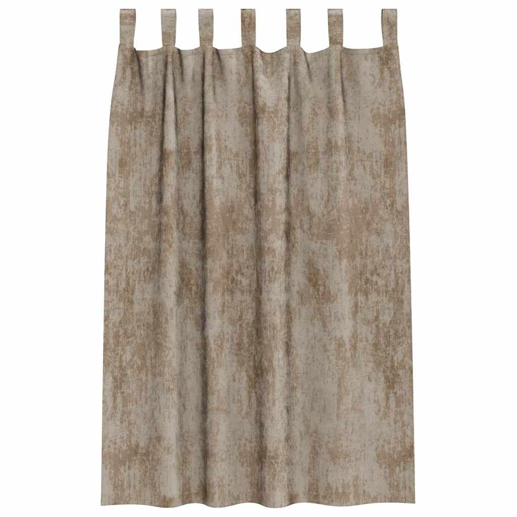 Velvet Curtains 2 pcs Champagne 175 x 140 cm Velvet