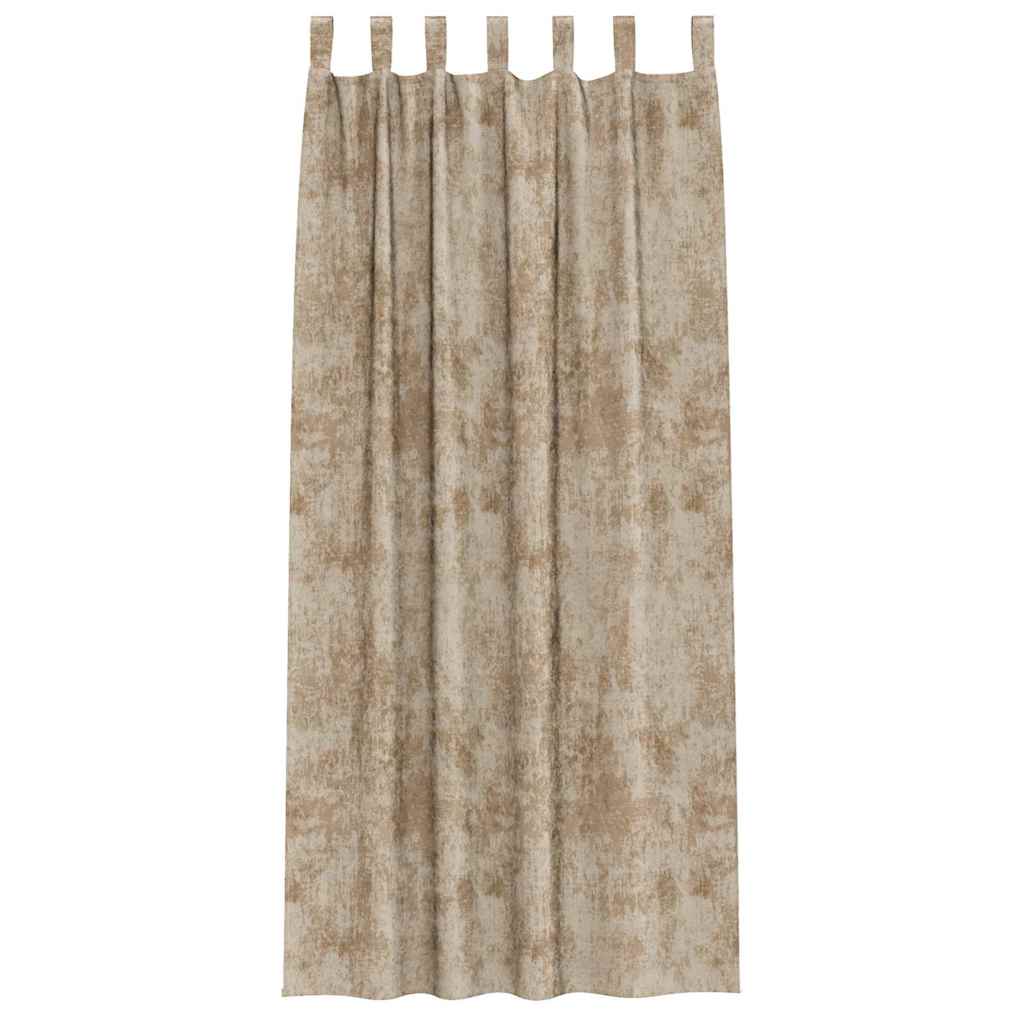 Velvet Curtains 2 pcs Champagne 260 x 140 cm Velvet