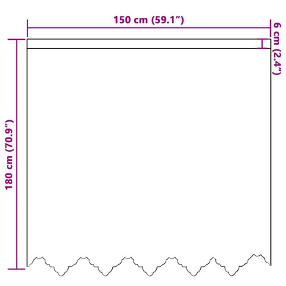 Lace Curtain with Curtains Floral White 180 x 150 cm Polyester