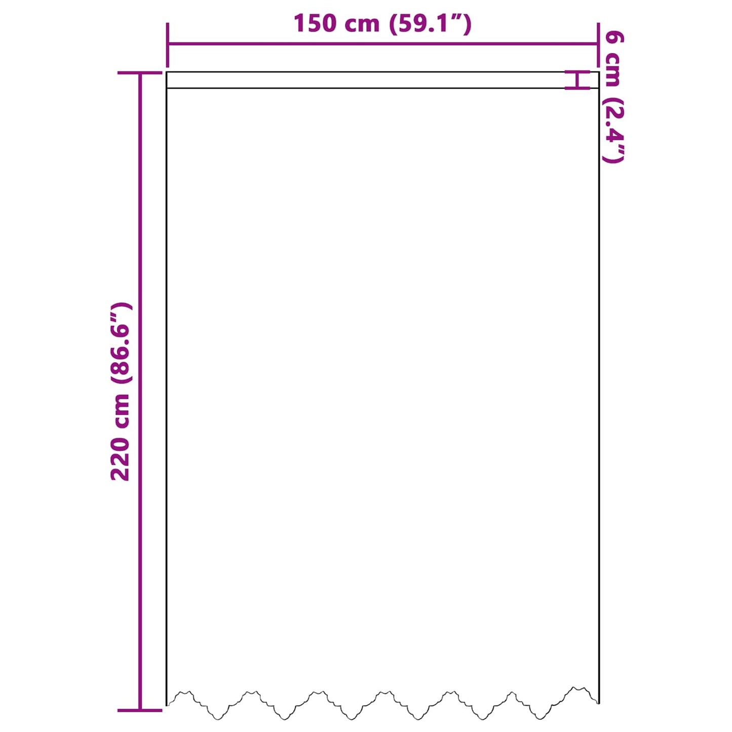 Lace Curtain with Curtains Floral White 220x150cm Polyester
