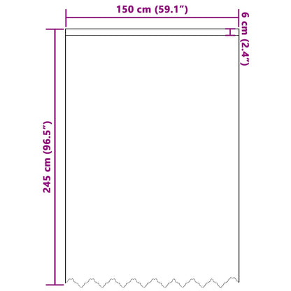 Lace Curtain with Curtains Floral White 245x150cm Polyester