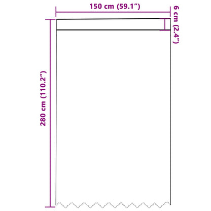 Lace Curtain with Curtains Floral White 280 x 150 cm Polyester