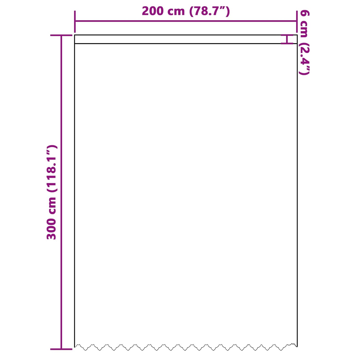 Lace Curtain with Curtains Floral White 300 x 200 cm Polyester