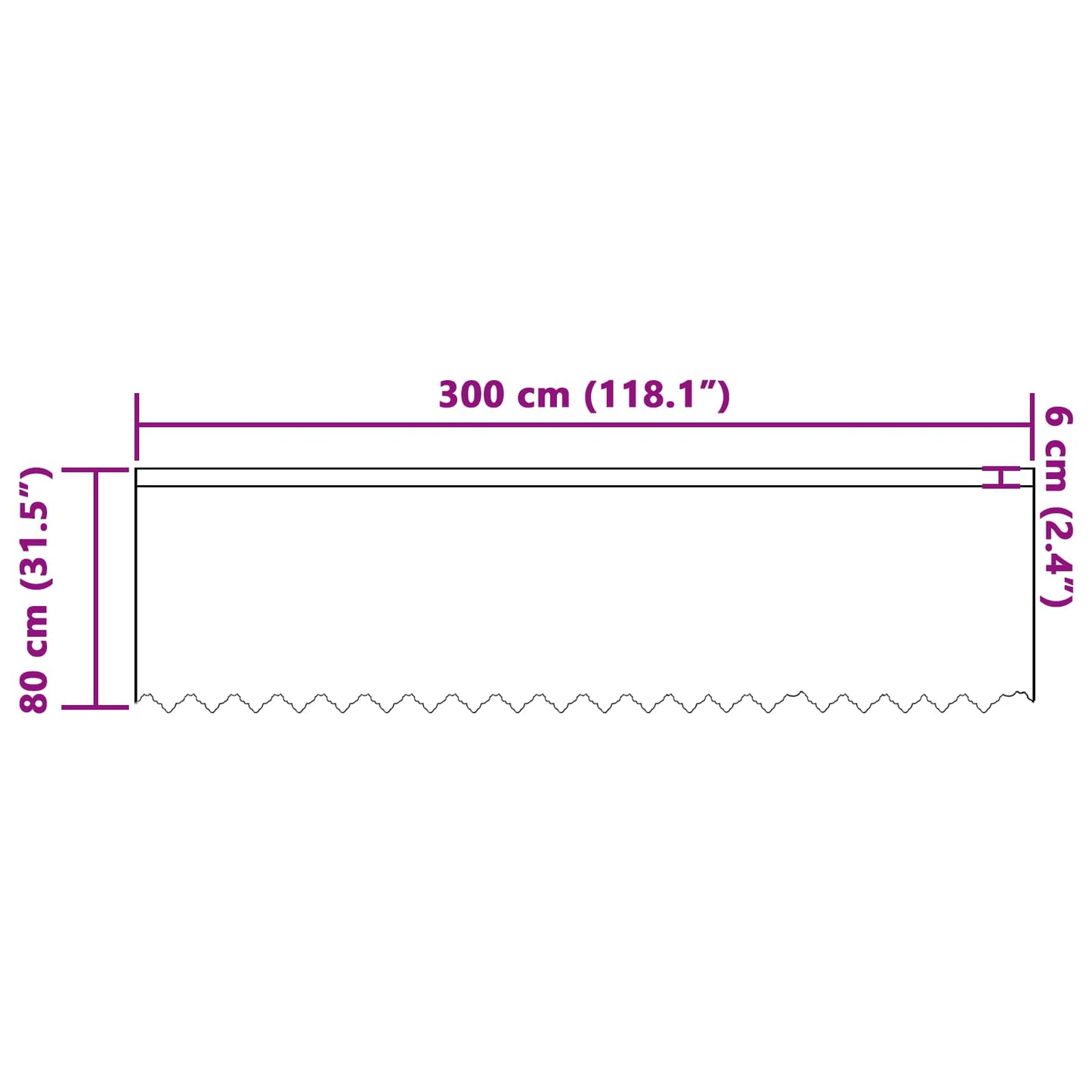 Lace Curtain with Curtains Floral White 80 x 300 cm Polyester