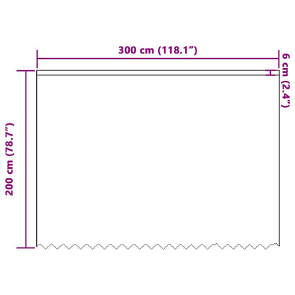 Lace Curtain with Curtains Floral White 200 x 300 cm Polyester
