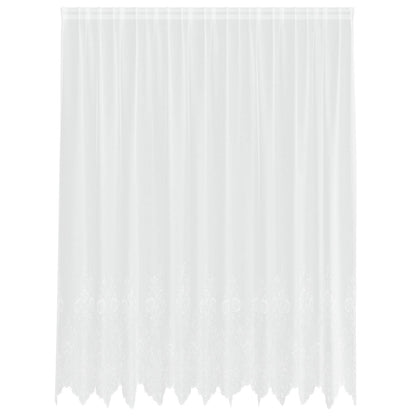 Lace Curtain with Curtains Floral White 240 x 300 cm Polyester