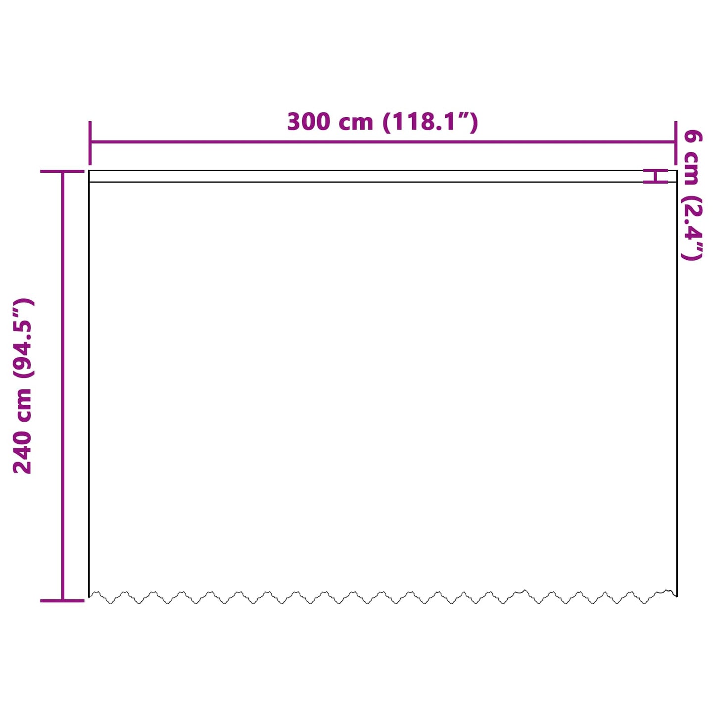 Lace Curtain with Curtains Floral White 240 x 300 cm Polyester