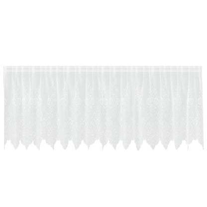 Lace Curtain with Curtains Floral White 80 x 400 cm Polyester