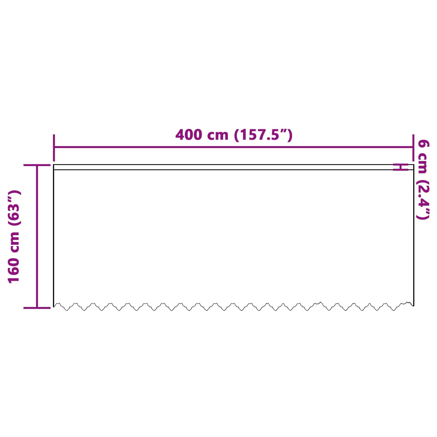 Lace Curtain with Curtains Floral White 160 x 400 cm Polyester