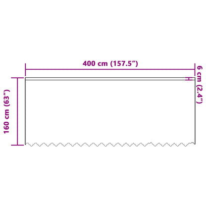 Lace Curtain with Curtains Floral White 160 x 400 cm Polyester