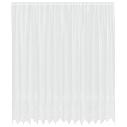 Lace Curtain with Curtains Floral White 300 x 400 cm Polyester