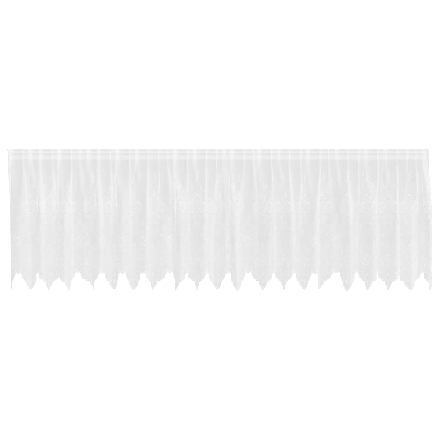 Lace Curtain with Curtains Floral White 100 x 500 cm Polyester