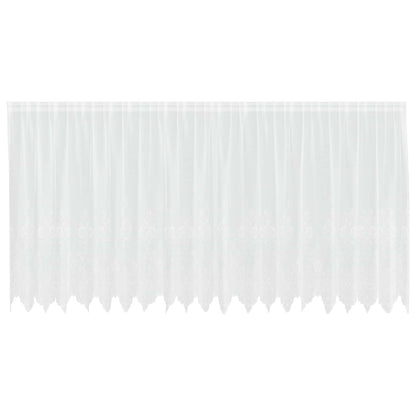 Lace Curtain with Curtains Floral White 180 x 500 cm Polyester