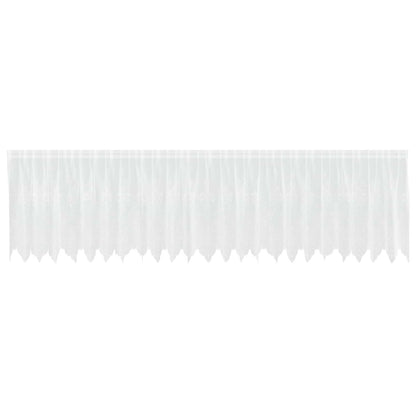Lace Curtain with Curtains Floral White 120 x 600 cm Polyester