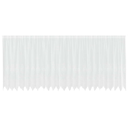 Lace Curtain with Curtains Floral White 140 x 600 cm Polyester