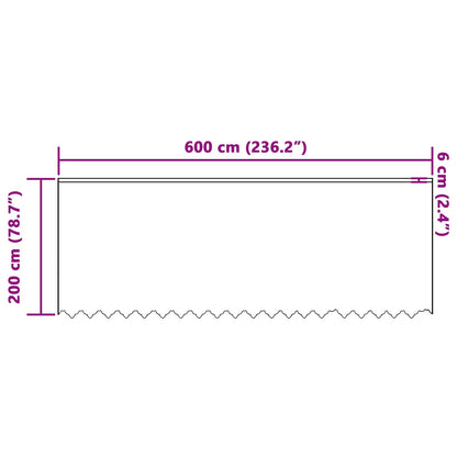 Lace Curtain with Curtains Floral White 200 x 600 cm Polyester
