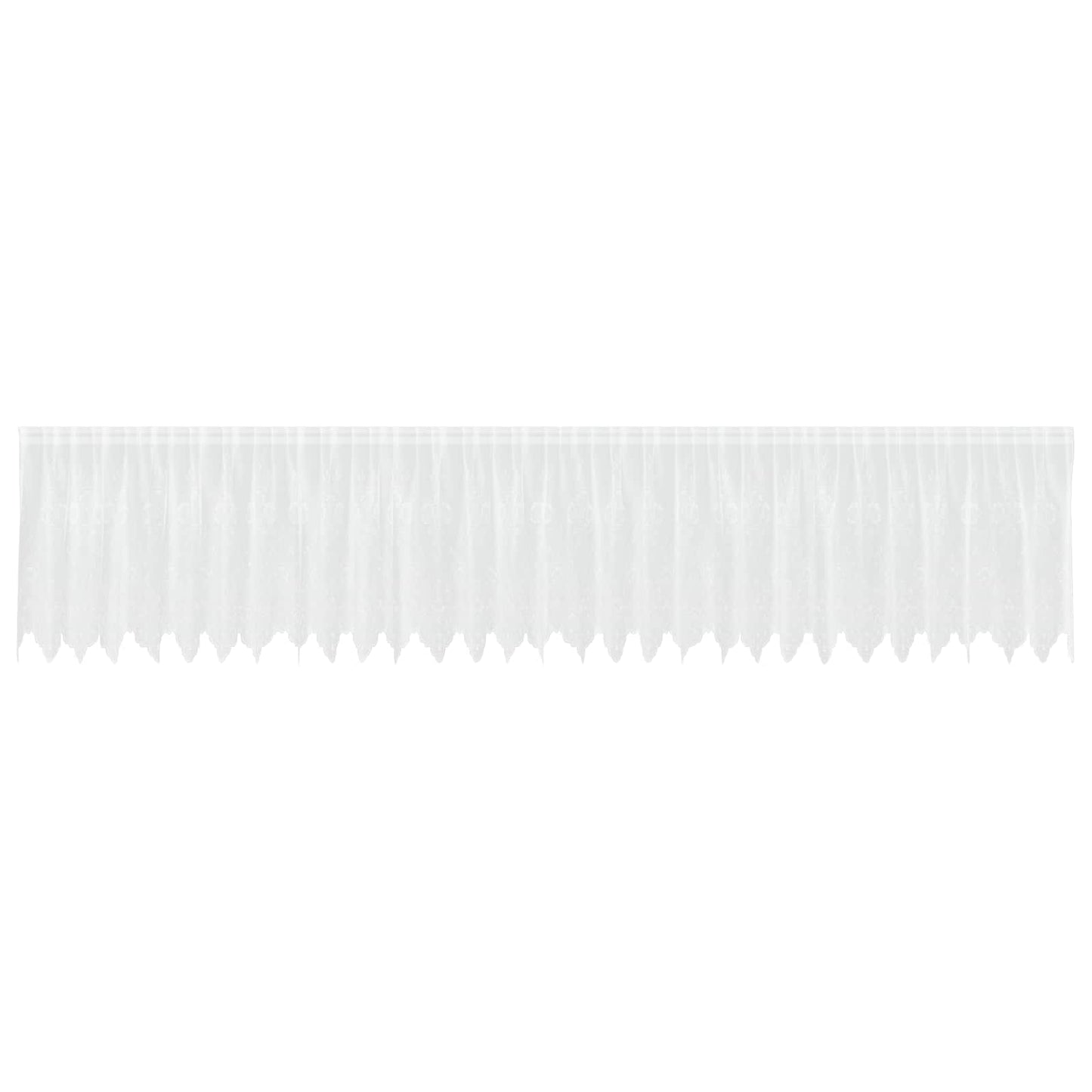 Lace Curtain with Curtains Floral White 120 x 750 cm Polyester
