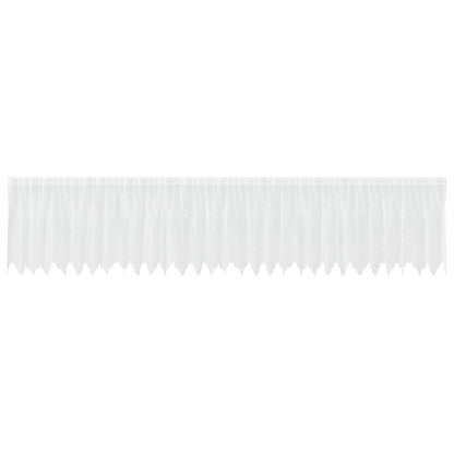 Lace Curtain with Curtains Floral White 120 x 750 cm Polyester