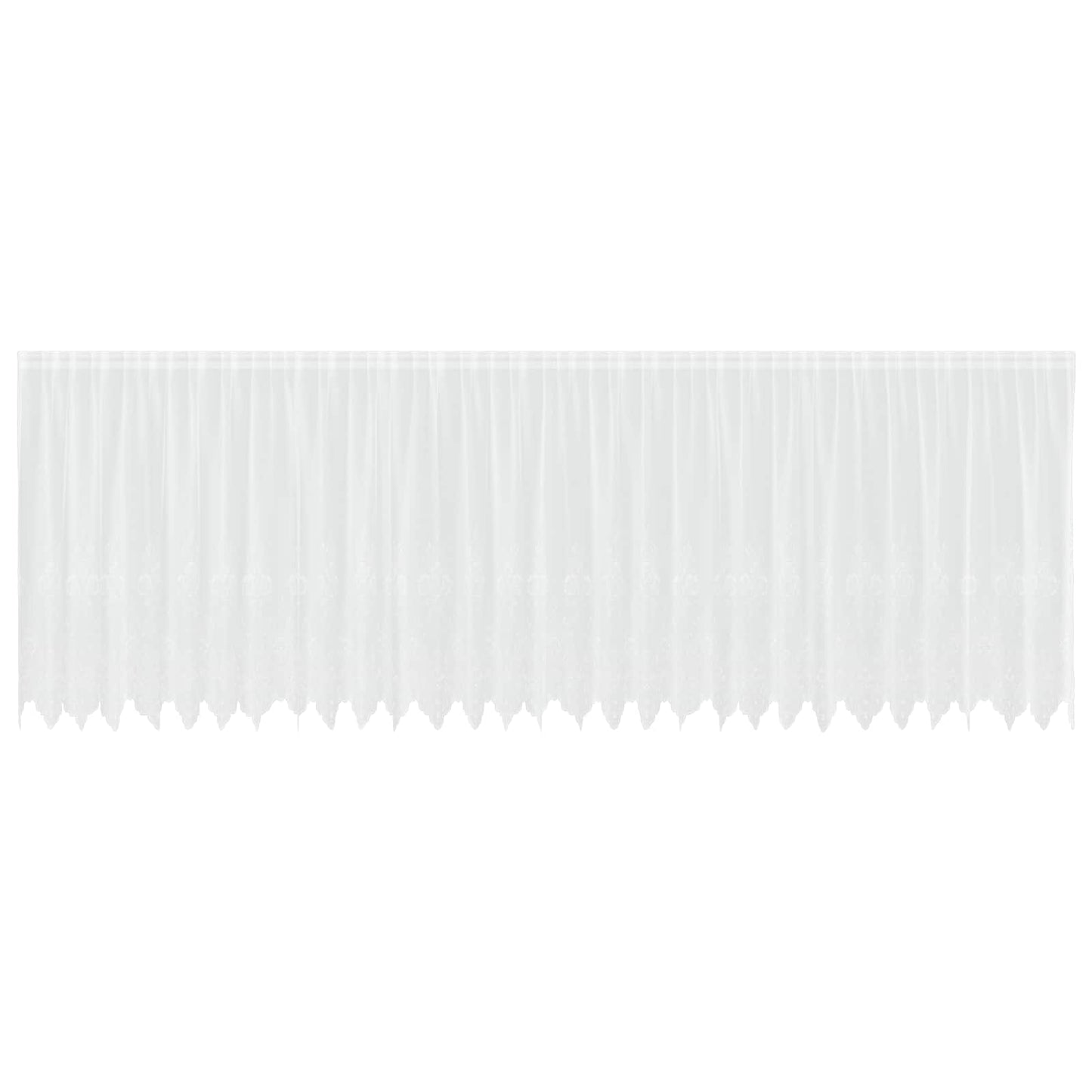 Lace Curtain with Curtains Floral White 160 x 750 cm Polyester