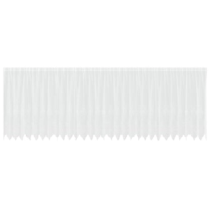 Lace Curtain with Curtains Floral White 180 x 750 cm Polyester