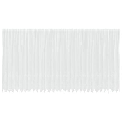 Lace Curtain with Curtains Floral White 245 x 750 cm Polyester