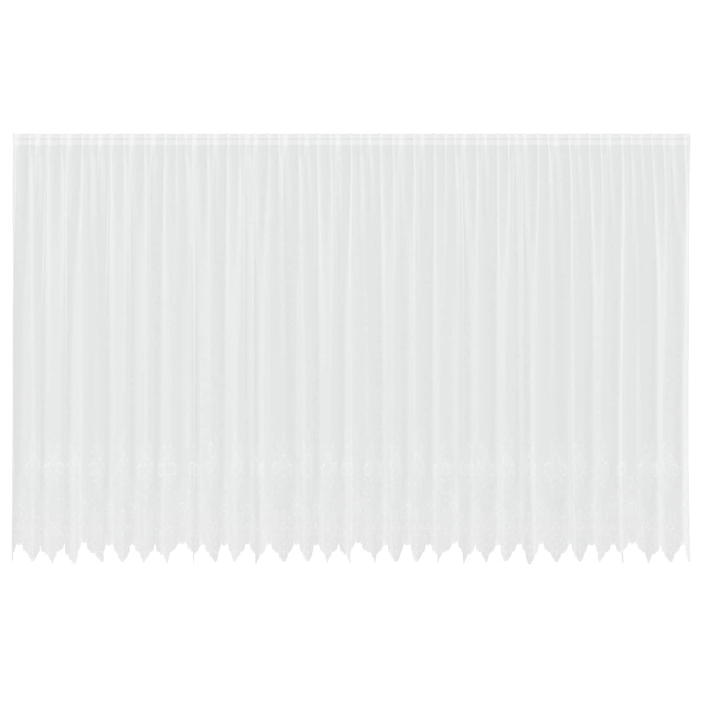 Lace Curtain with Curtains Floral White 280 x 750 cm Polyester