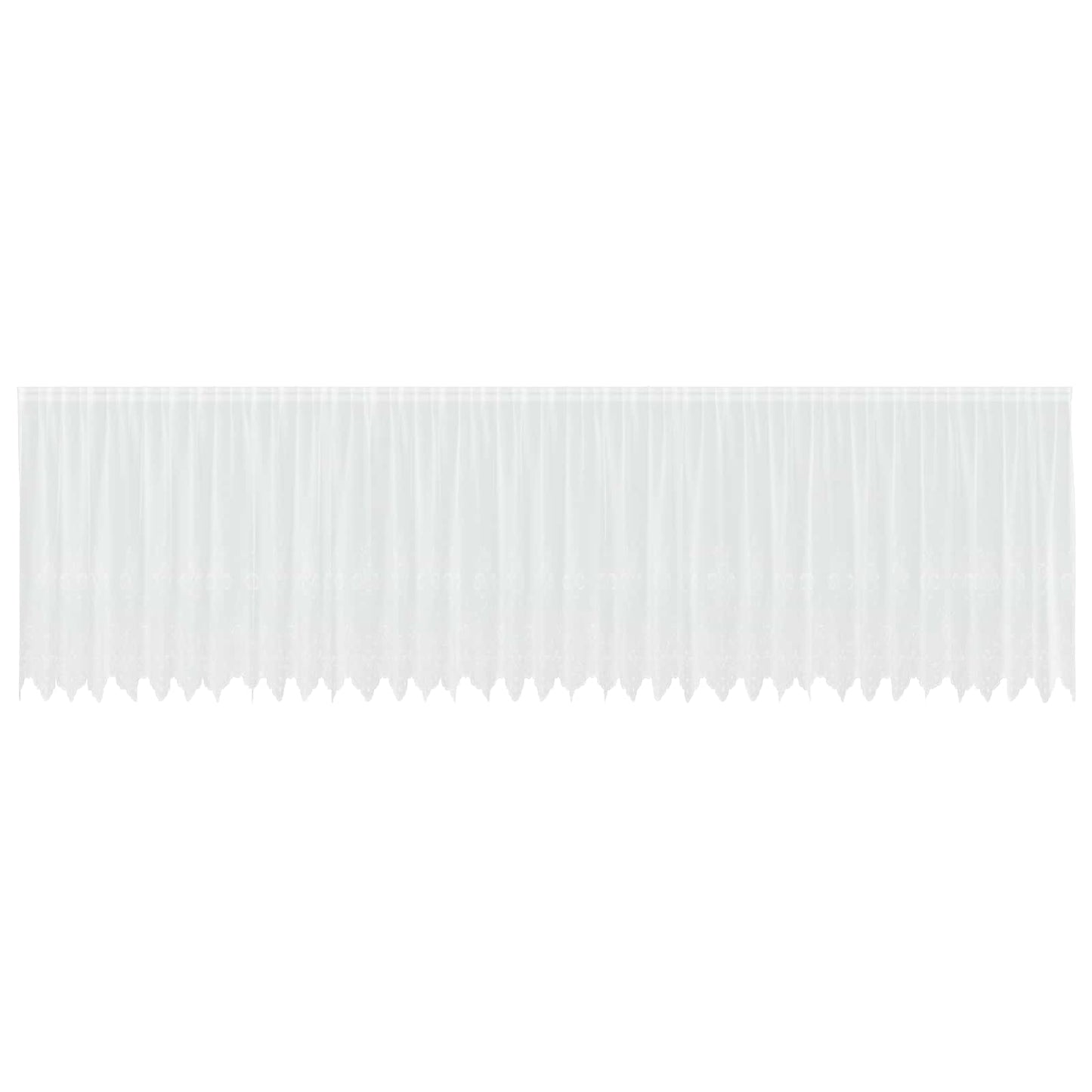 Lace Curtain with Curtains Floral White 160 x 900 cm Polyester