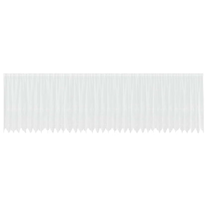 Lace Curtain with Curtains Floral White 160 x 900 cm Polyester