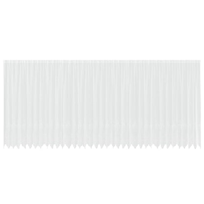 Lace Curtain with Curtains Floral White 200 x 900 cm Polyester