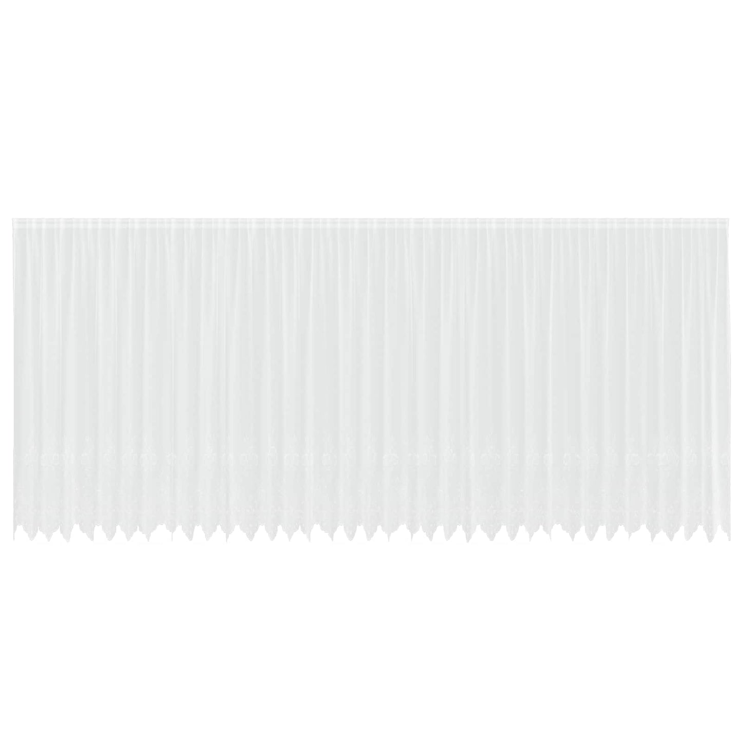Lace Curtain with Curtains Floral White 220 x 900 cm Polyester