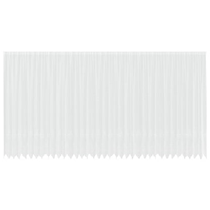 Lace Curtain with Curtains Floral White 260 x 900 cm Polyester