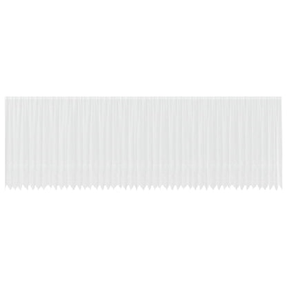 Lace Curtain with Curtains Floral White 220 x 1200 cm Polyester