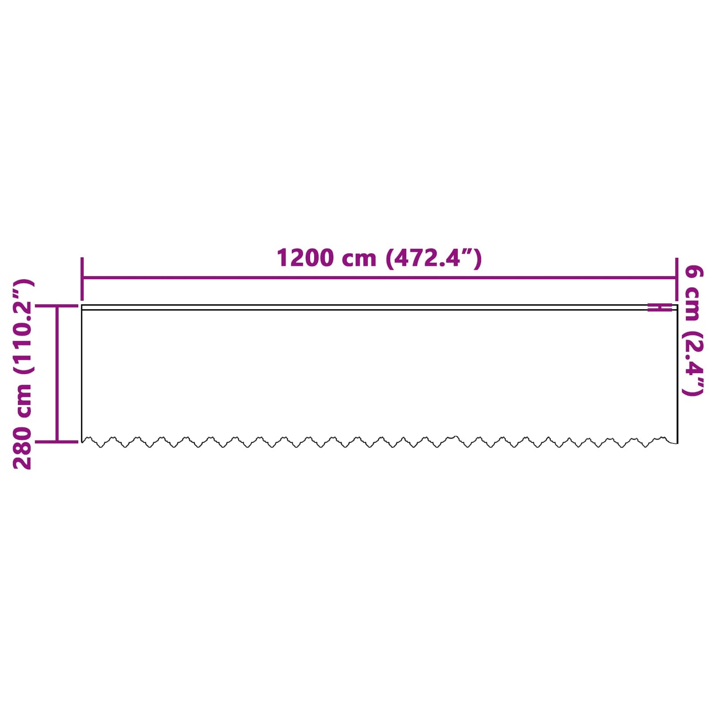 Lace Curtain with Curtains Floral White 280x1200cm Polyester