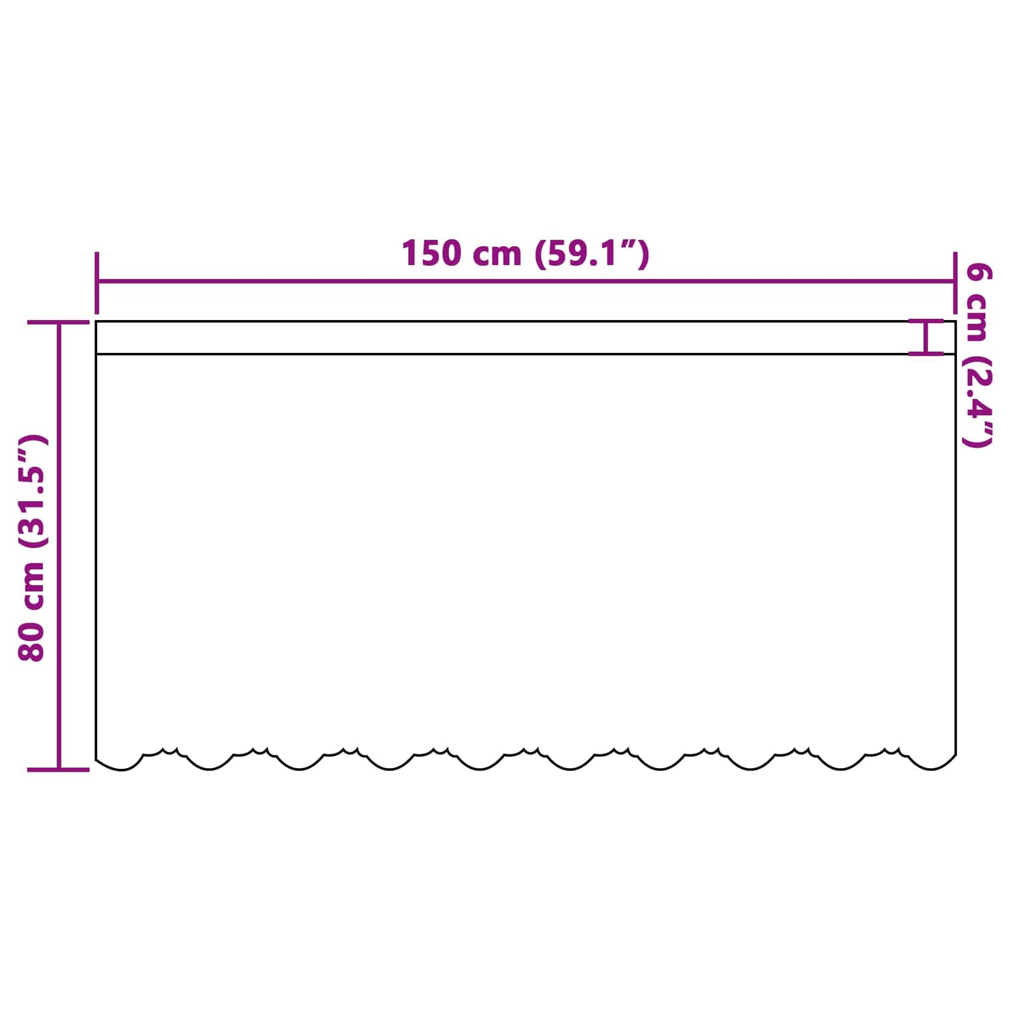 Lace Curtain with Curtains Floral White 80 x 150 cm Polyester