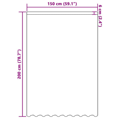 Lace Curtain with Curtains Floral White 200 x 150 cm Polyester
