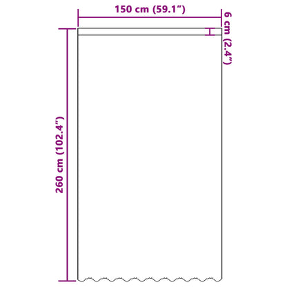 Lace Curtain with Curtains Floral White 260 x 150 cm Polyester