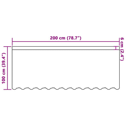 Lace Curtain with Curtains Floral White 100 x 200 cm Polyester