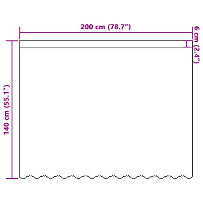 Lace Curtain with Curtains Floral White 140 x 200 cm Polyester